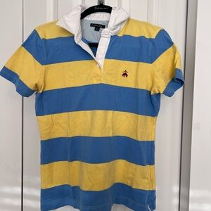 Brooks Brothers Blue and White Polo Shirt